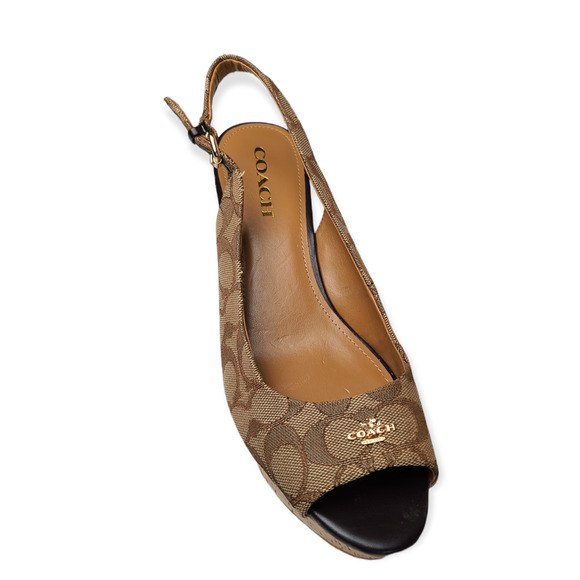 Coach Cork Wedge Platform Heels Size 10, only worn twice, in perfect condition❤️ - Picture 3 of 7